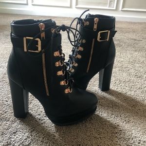 Heeled Combat Booties